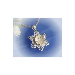 Anhänger Blume Silber 925 Silberschmuck SU32