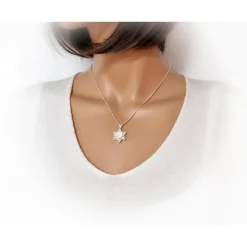Anhänger Blume Silber 925 Silberschmuck SU32