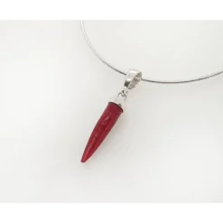 Anhänger Halsreif Koralle Silber 925 Silberschmuck kl261