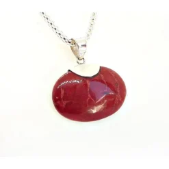 Anhänger rote Koralle Silber 925 kl270