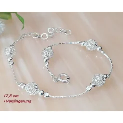 Armband Silber 17,5 - 19,5 cm Silber-925 (SG134)