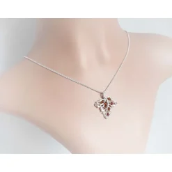 Bernstein Anhänger cognac braun gelb rund Sterlingsilber 925 ba414