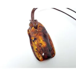 Bernstein Anhänger Silber 925 braun cognac gelb ba404
