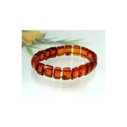 Bernstein Armband cognac braun Gummizugband ct51