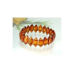 Bernstein Armband cognac braun Gummizugband ct50