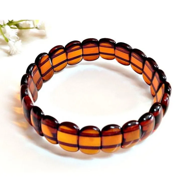 Bernstein Armband mit Gummizug cu206