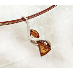 Bernstein Collier Silber 925 45 cm Bernsteinschmuck cr43