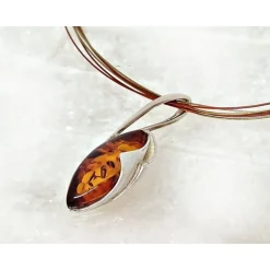 Bernstein Collier Silber 925 45 cm Bernsteinschmuck cr47