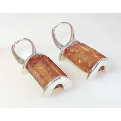 Bernstein Ohrhänger cognac Sterlingsilber Silber 925 BJ170