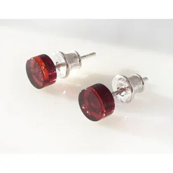 Bernstein Ohrstecker Silber 925 braun Sterlingsilber ED263
