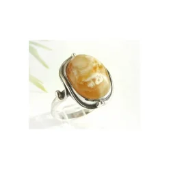 Bernstein Ring 18 mm Silber 925 HF241