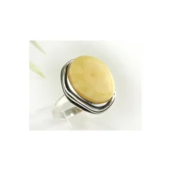 Bernstein Ring 18 mm Silber 925 HF226