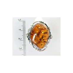 Bernstein Ring 17 mm Silber-925 (HF273)