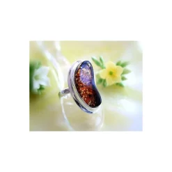 Bernstein Ring 17 mm Silber-925 (BU09)