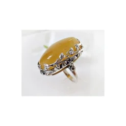 Bernstein Ring 18 mm Silber 925 HF265a