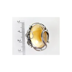 Bernstein Ring 17 mm Silber-925 (HF271)