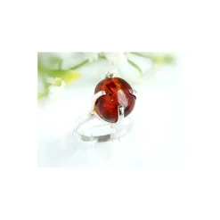 Bernstein Ring 18 mm Silber 925 HB74