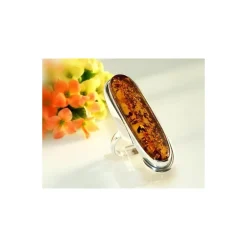 Bernstein Ring 19 mm Silber 925 HC59
