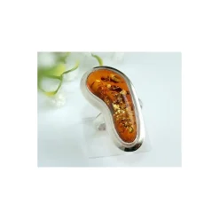 Bernstein Ring 18,5 mm Silber 925 HB25