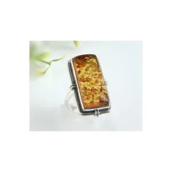 Bernstein Ring 19 mm Silber 925 HA62