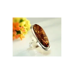 Bernstein Ring 19 mm Silber-925 HC57