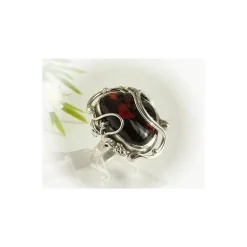 Bernstein Ring 18 mm Silber 925 HF154a