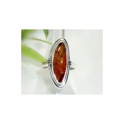 Bernstein Ring 18 mm Silber 925 Bernsteinschmuck BN46