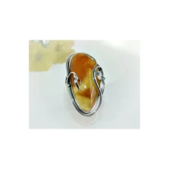 Bernstein Ring 18 mm Silber 925 BR165a