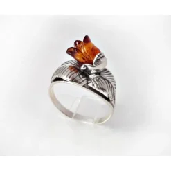 Bernstein Ring Silber 925 Bernsteinschmuck (BN99)