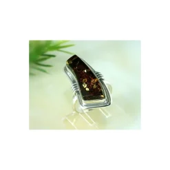 Bernstein Ring Silber 925 18 mm Bernsteinschmuck CI37