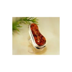 Bernstein Ring Silber 925 Bernsteinschmuck 18,5 mm CI54
