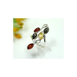 Bernstein Ring Silber 925 Bernsteinschmuck (CD08)