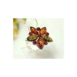 Bernstein Ring Silber 925 Bernsteinschmuck (CD10)