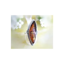 Bernstein Ring Silber 925 Bernsteinschmuck BY12