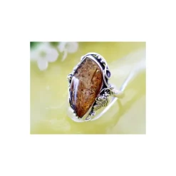 Bernstein Ring Silber 925 Bernsteinschmuck 20 mm BG48