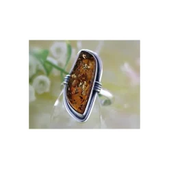 Bernstein Ring Silber 925 Bernsteinschmuck 21mm BK79