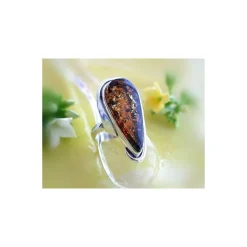 Bernstein Ring Silber 925 Bernsteinschmuck BU34