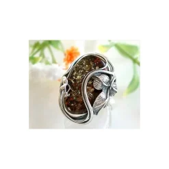 Bernstein Ring Silber 925 Bernsteinschmuck BT93