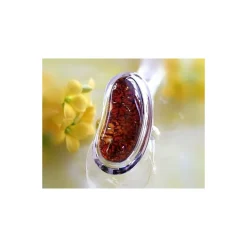 Bernstein Ring Silber 925 Bernsteinschmuck BU99