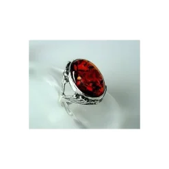 Bernstein Ring Silber 925 Bernsteinschmuck E4