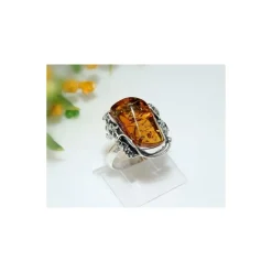 Bernstein Ring Silber 925 Bernsteinschmuck 20,5 mm CJ17