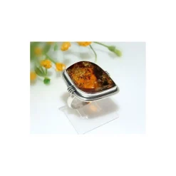 Bernstein Ring Silber 925 Bernsteinschmuck 20 mm CJ11