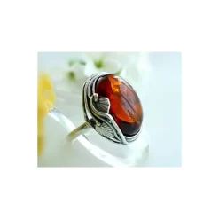 Bernstein Ring Silber 925 Bernsteinschmuck bu73