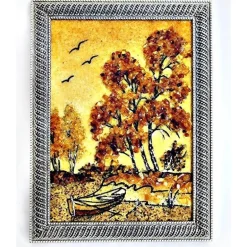 Bernsteinbild Landschaft Bild Geschenkartikel bm102