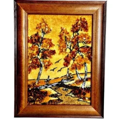 Bernsteinbild Landschaft Bild Geschenkartikel bm101
