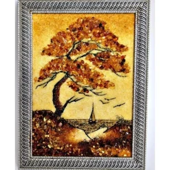 Bernsteinbild Landschaft Bild Geschenkartikel bm107