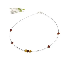 Bernsteinkette Collier Bernsteinschmuck 44 cm dc274