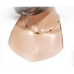 Bernsteinkette Collier Bernsteinschmuck 44 cm dc274