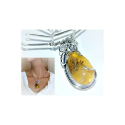 Bernsteinschmuck - Bernstein-Collier 45cm Silber 925 (DC77)