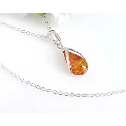 Bernsteinschmuck - Bernstein-Collier Silber-925 45 cm (BA310)